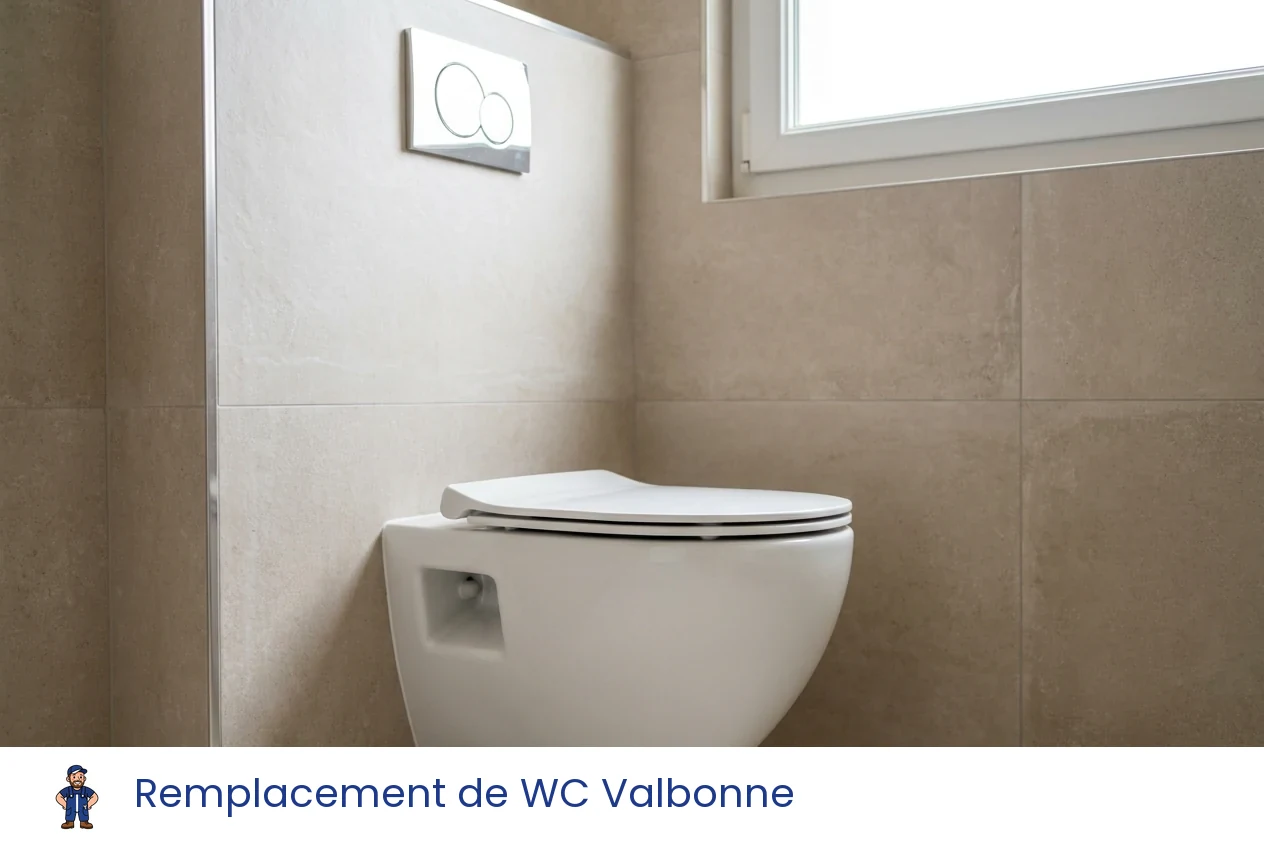 Remplacement de WC à Valbonne