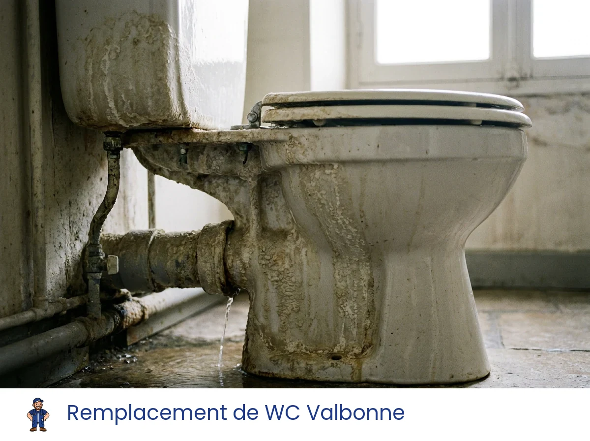 Remplacement de WC à Valbonne