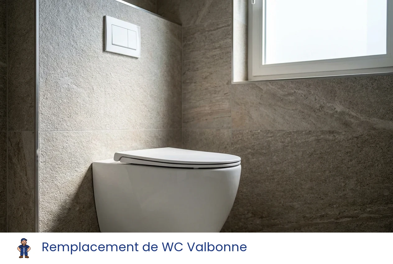 Remplacement de WC à Valbonne